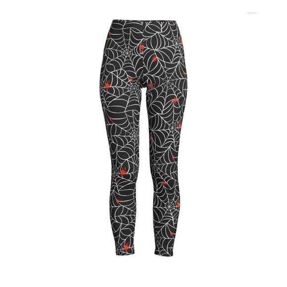 No Boundaries Womens juniors Halloween Spider Web Ankle Leggings size M New - Picture 1 of 4